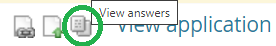 The 'view answers' icon in MyTrack consists of two pages overlapping