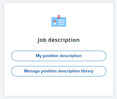 Job description tile on the MyTrack dashboard