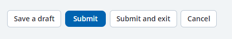 Submit button on the position description