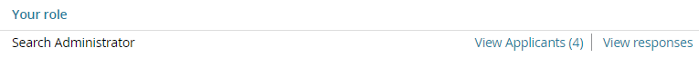 The view responses link visible to the search administrator