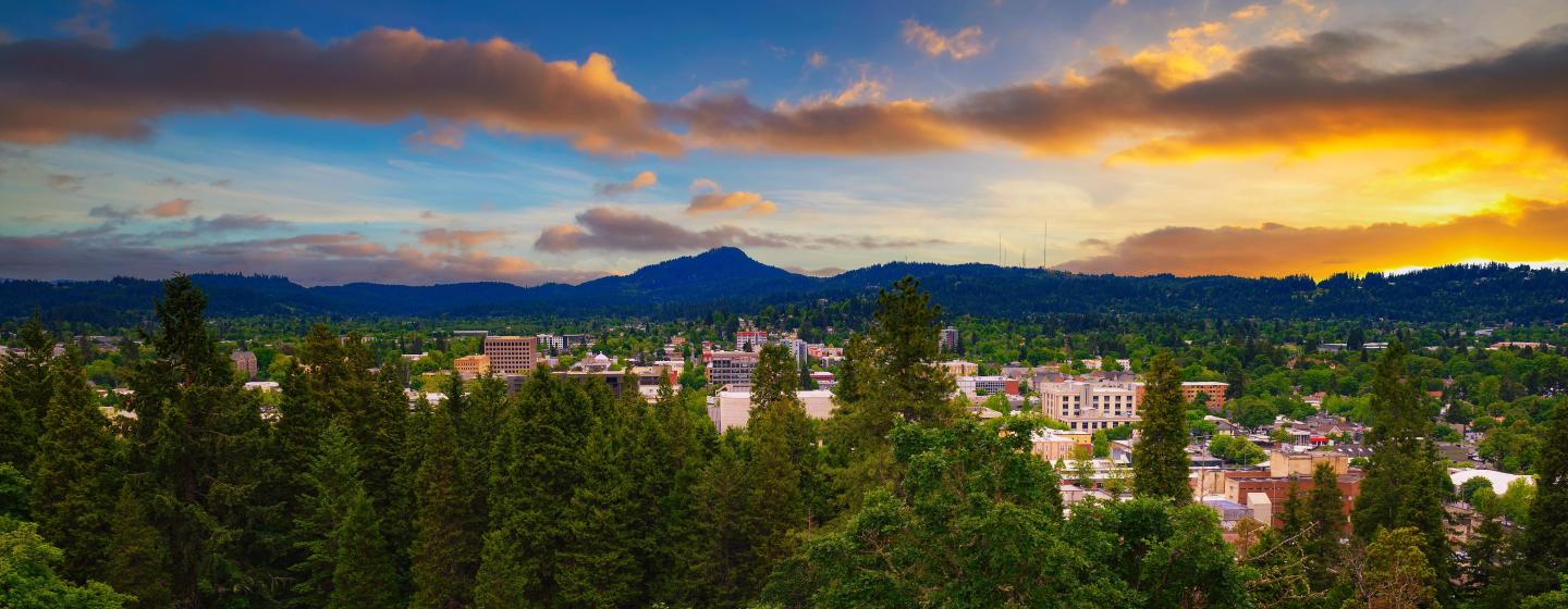 Eugene from Skinner Butte at sunset